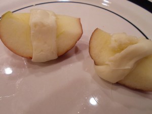 Georgie last day cheese apples 014