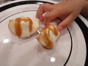 Georgie last day cheese apples 015