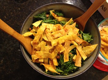 Easy to transport. Just bring the tortilla strips on the side and add them when you arrive at your destination.