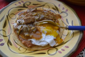 huevos rancheros, choc veggie bread 010