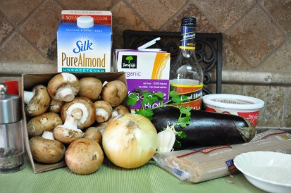 Most of the ingredients. I modified a few things as I went though, like leaving out the milk and adding flour. 