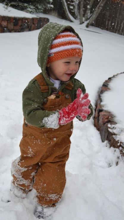 This Texas boy has never seen this much snow. He loved it.