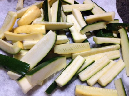 Zucchini Fries - Salting
