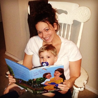 Looking for a picture for this post was eye-opening. I hardly have any pictures of me in my natural state of sweats with my messy updo. I've either deleted them all or wouldn't let them be taken in the first place. Wow. I really thought I was good about "keeping it real," but either that's not as true as I thought, or I've showered a whole lot more than I remember. 