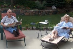 Two Optimists Equal a Happy Marriage.  My blissfully wedded parents, George and Ruthie 